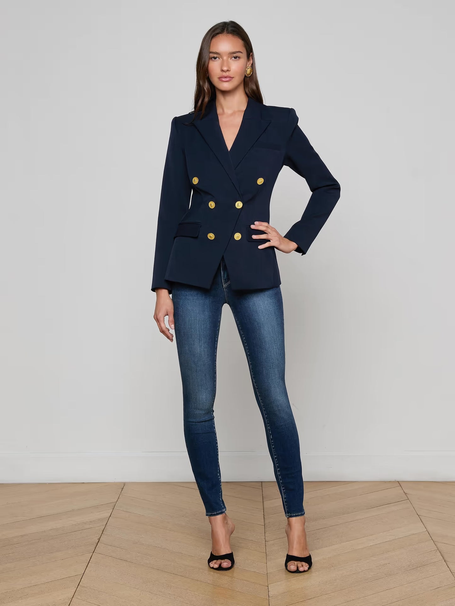 L'Agence Kyomi Double-Breasted Blazer