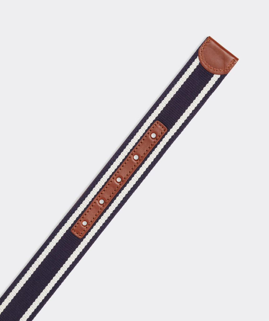 Vineyard Vines Leather & Webbing Reversible Belt