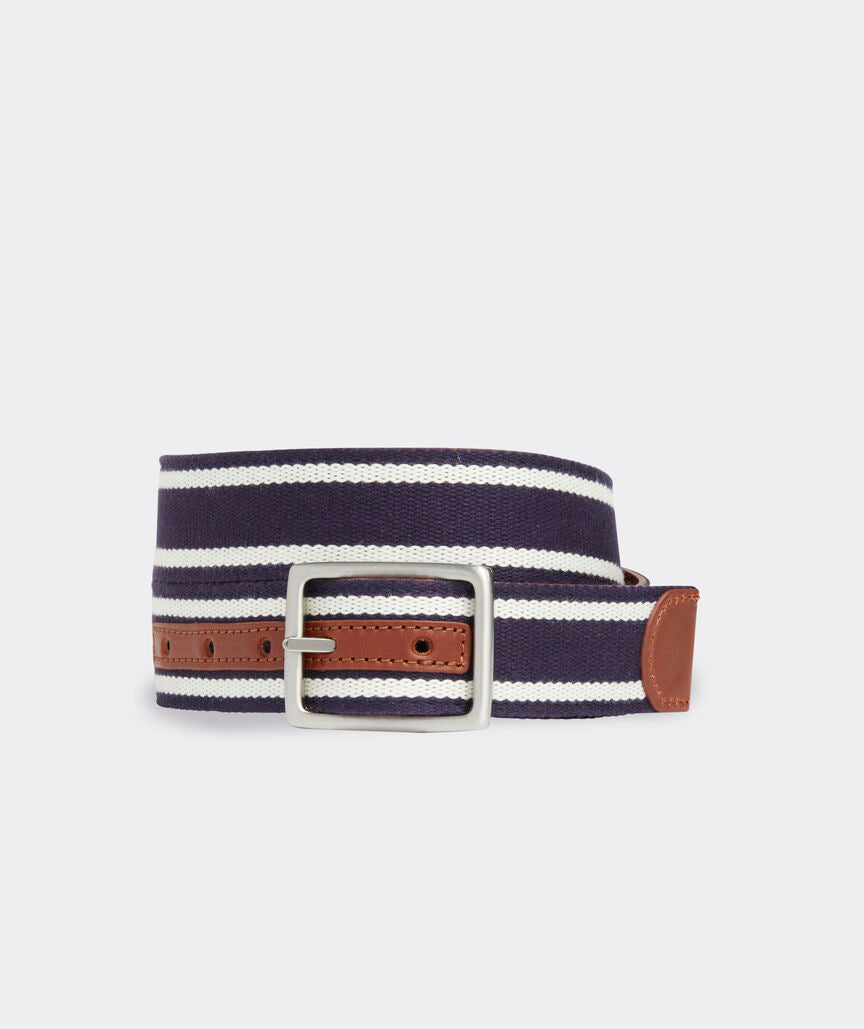 Vineyard Vines Leather & Webbing Reversible Belt