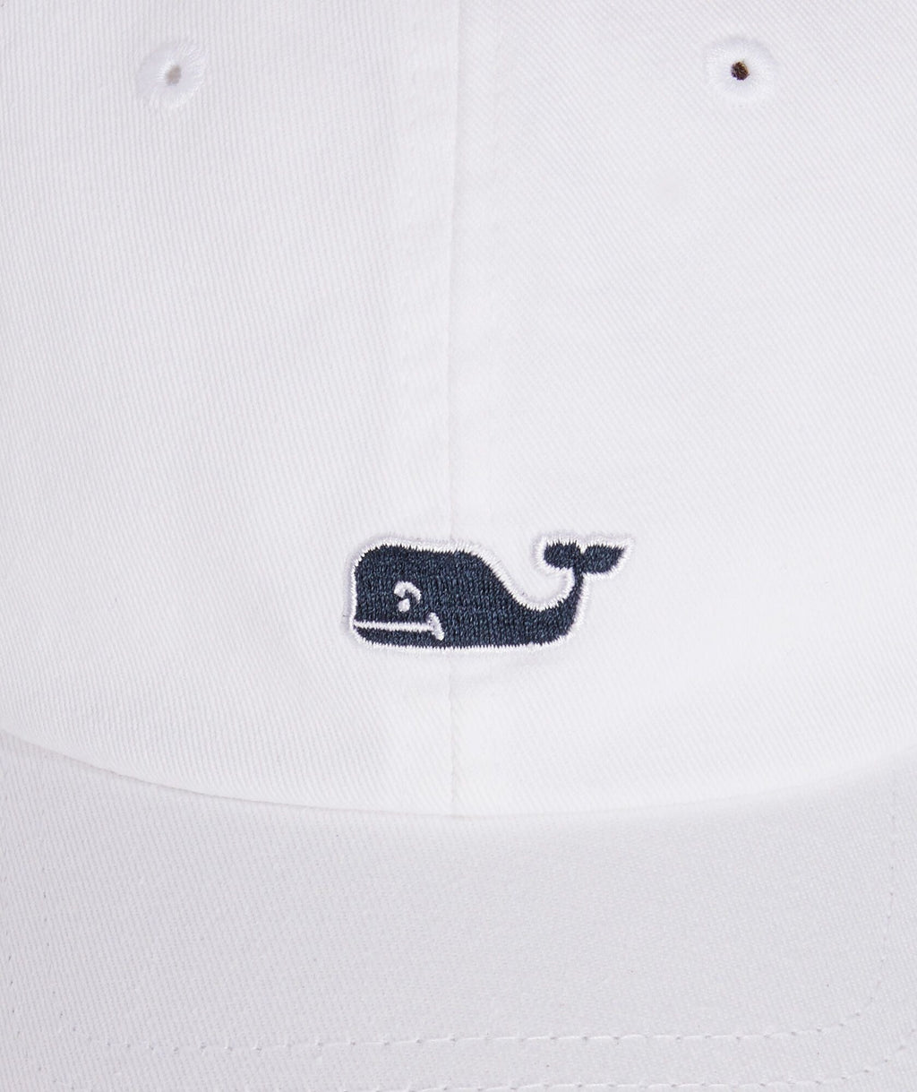 Vineyard Vines Whale Logo Leather Strap Baseball Hat