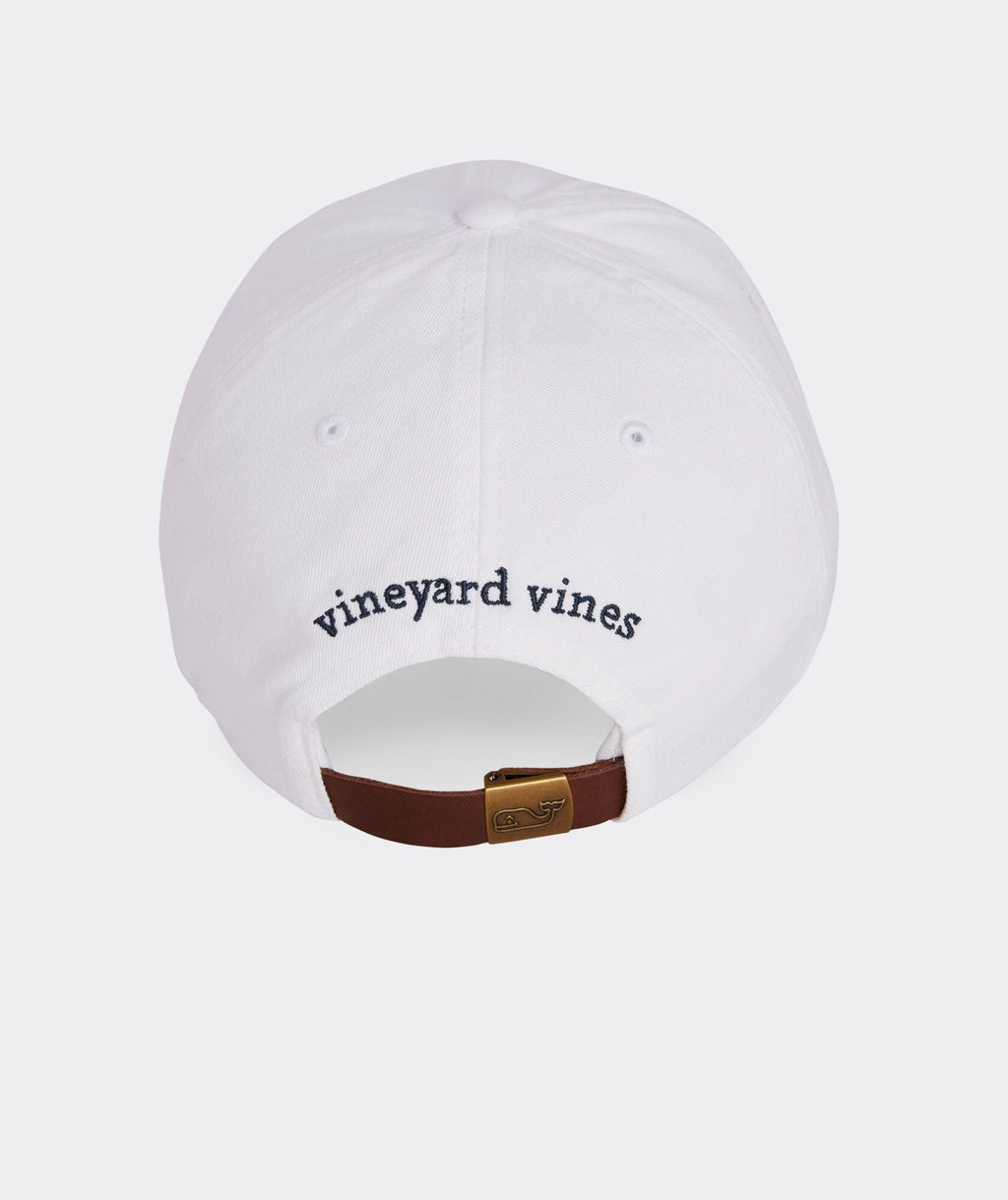 Vineyard Vines Whale Logo Leather Strap Baseball Hat
