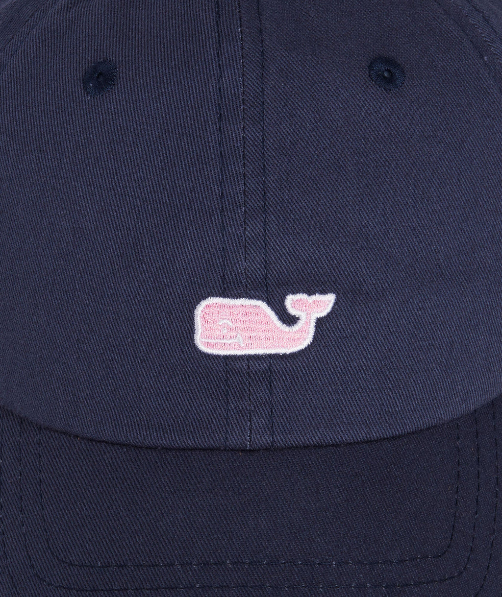 Vineyard Vines Whale Logo Leather Strap Baseball Hat