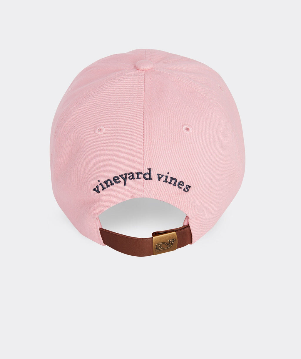 Vineyard Vines Whale Logo Leather Strap Baseball Hat