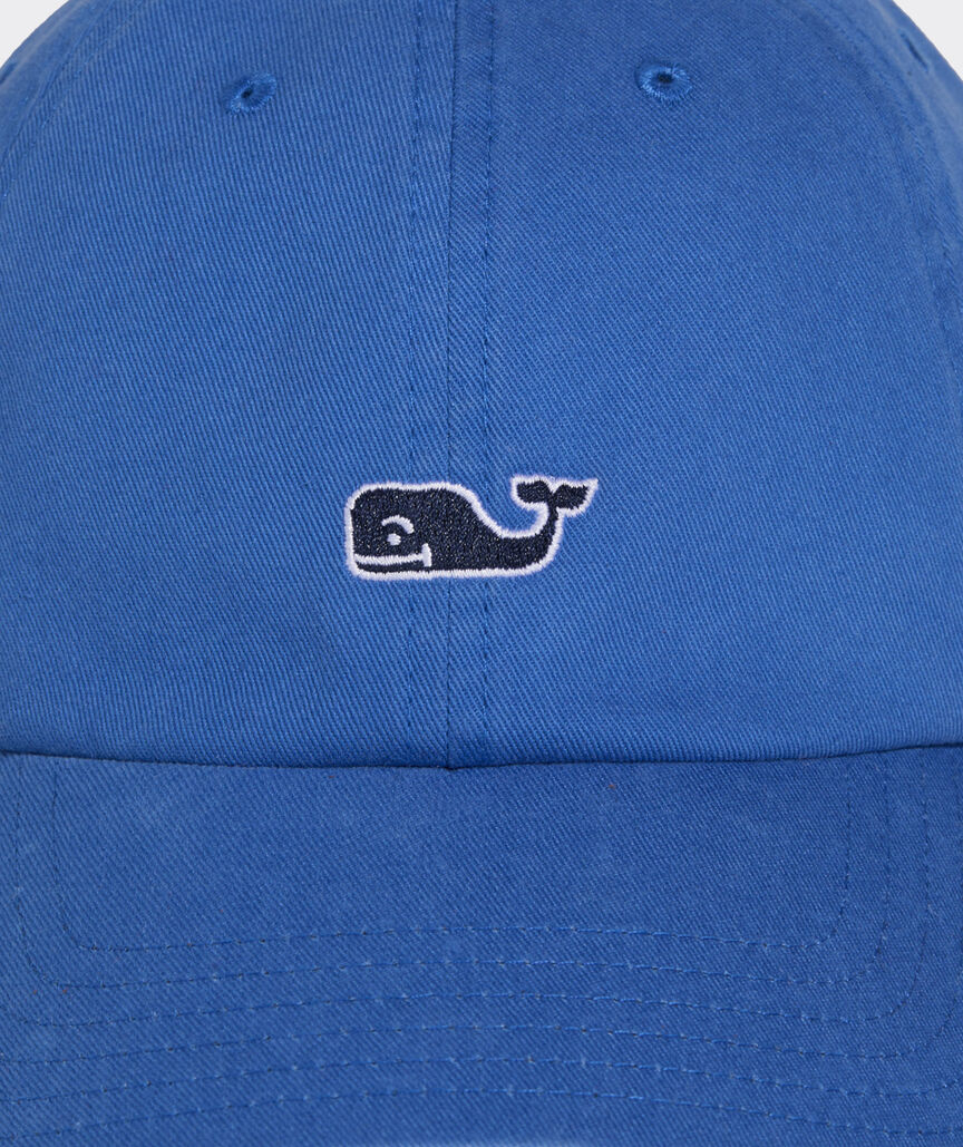 Vineyard Vines Whale Logo Leather Strap Baseball Hat