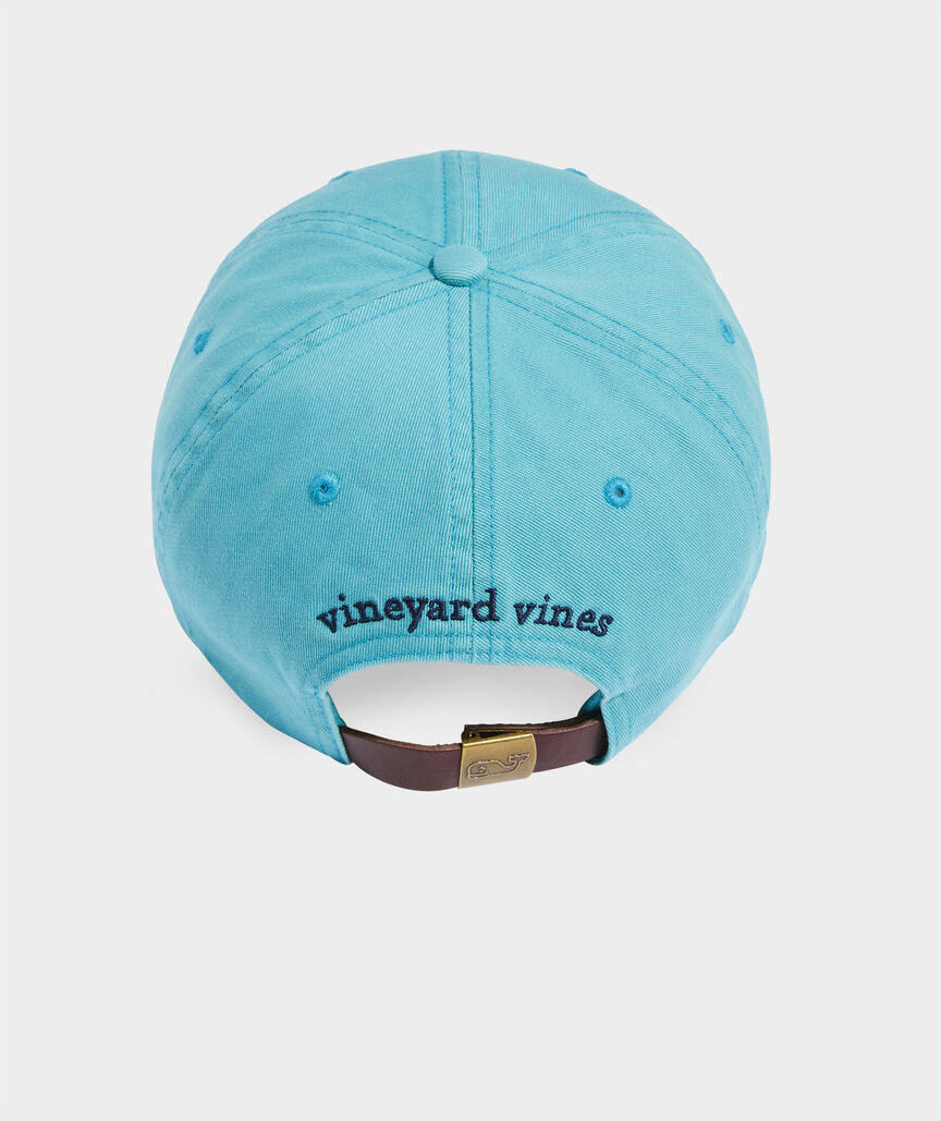 Vineyard Vines Whale Logo Leather Strap Baseball Hat