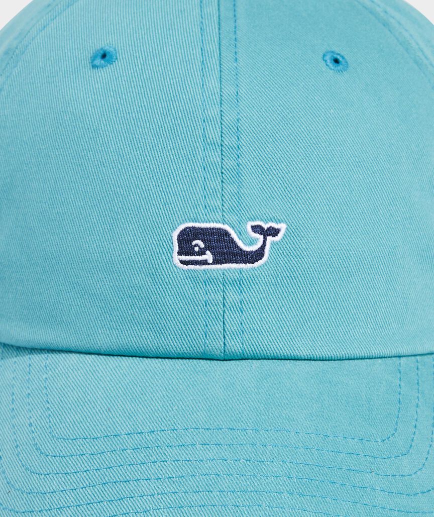 Vineyard Vines Whale Logo Leather Strap Baseball Hat