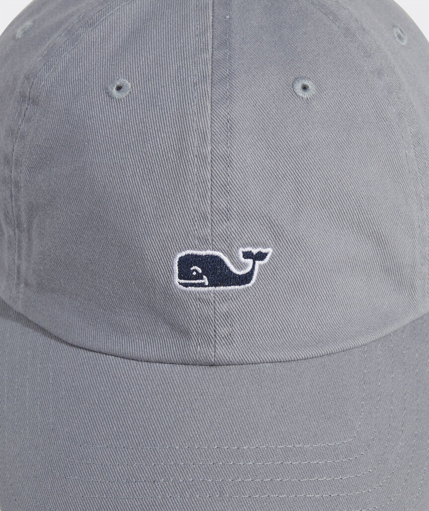 Vineyard Vines Whale Logo Leather Strap Baseball Hat