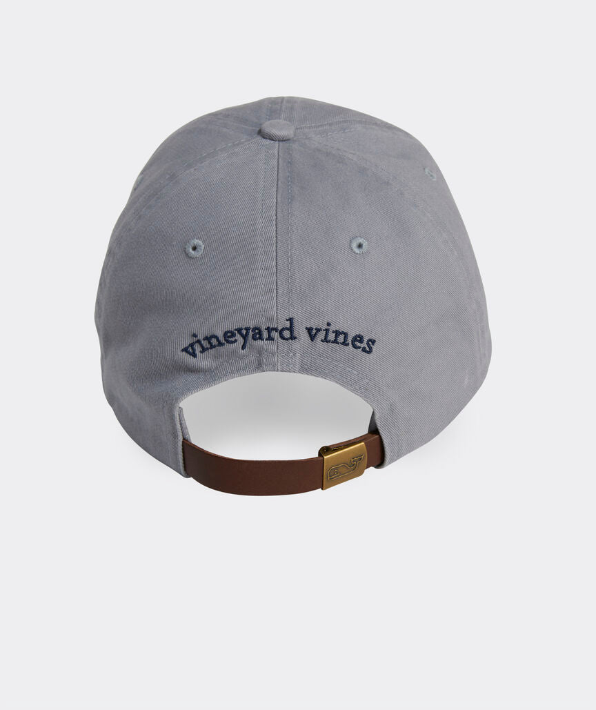 Vineyard Vines Whale Logo Leather Strap Baseball Hat