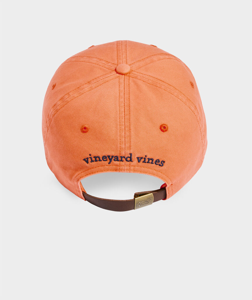 Vineyard Vines Whale Logo Leather Strap Baseball Hat