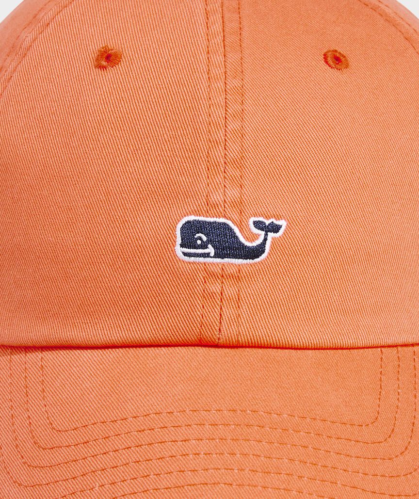 Vineyard Vines Whale Logo Leather Strap Baseball Hat