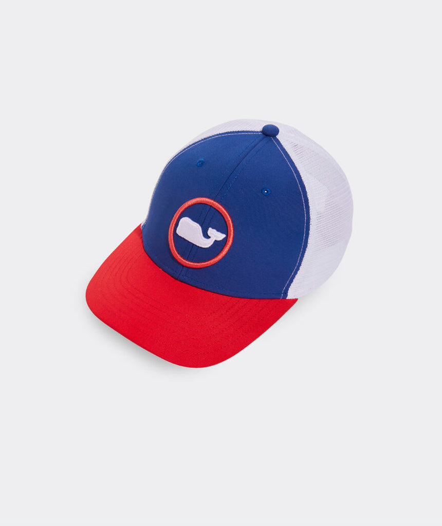 Vineyard Vines Whale Dot Performance Trucker Hat