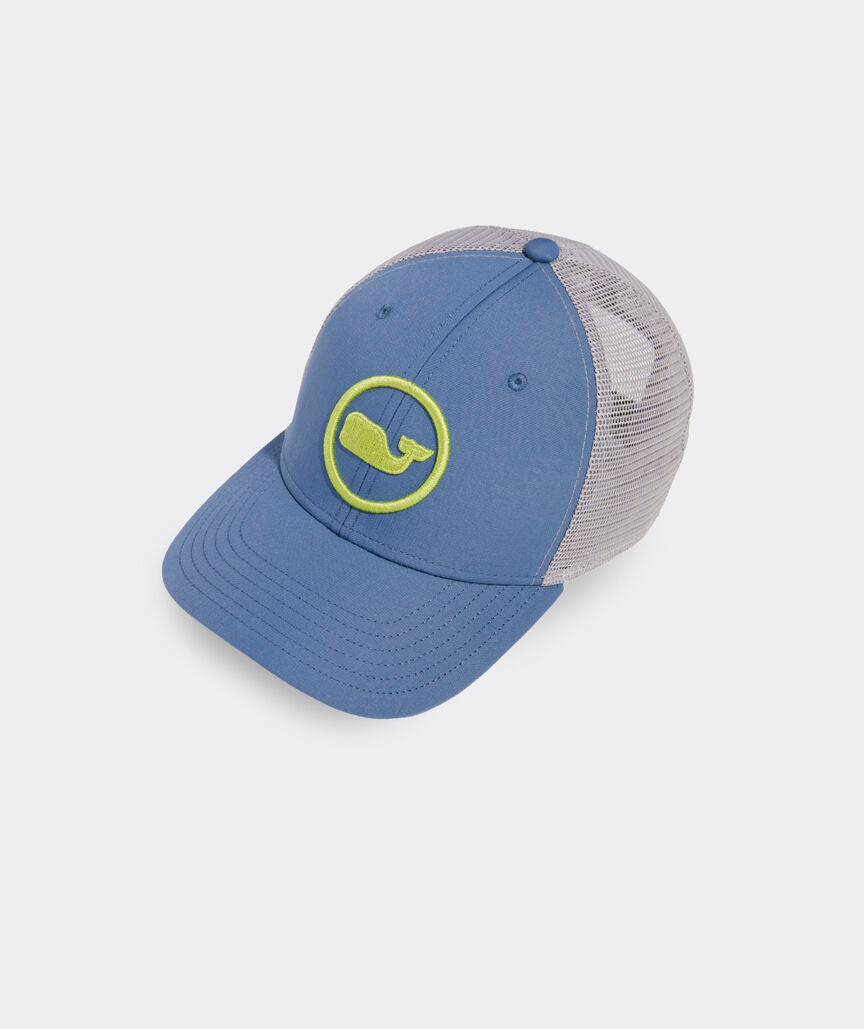 Boys Hats Vineyard Vines Boys' Whale Dot Trucker Hat Moisture