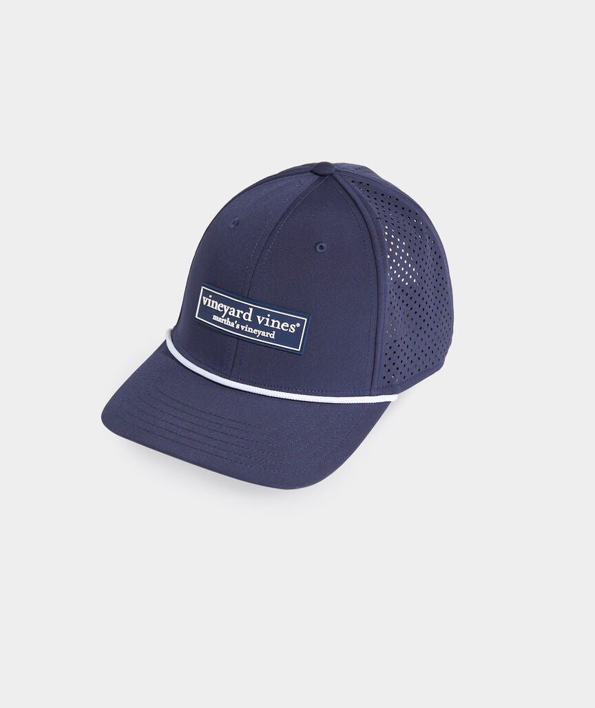 Vineyard Vines Rubber Patch Logo Box Performance Baseball Hat