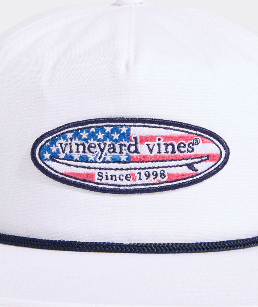Vineyard Vines Flag Surf Patch Canvas 5-Panel Hat