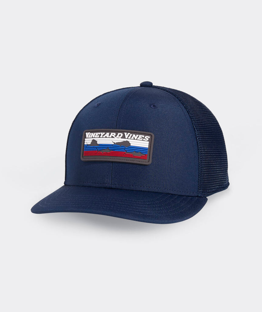 Vineyard Vines Retro Fish Rubber Patch Trucker Hat