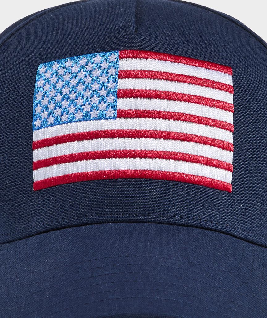 Vineyard Vines American Flag Hi-Pro Trucker Hat