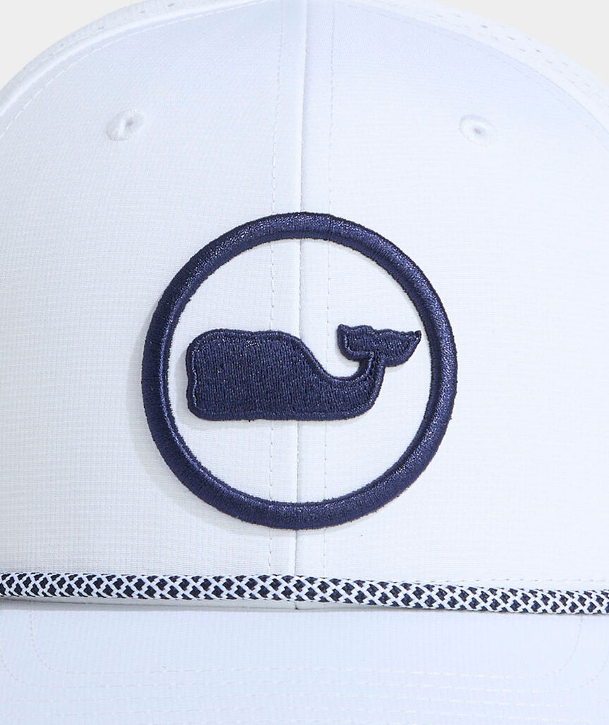 Vineyard Vines Whale Dot Perforated Flat Brim Trucker Hat