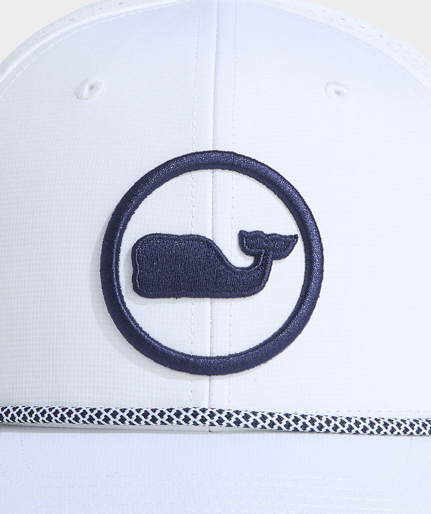 Vineyard Vines Whale Dot Perforated Flat Brim Trucker Hat