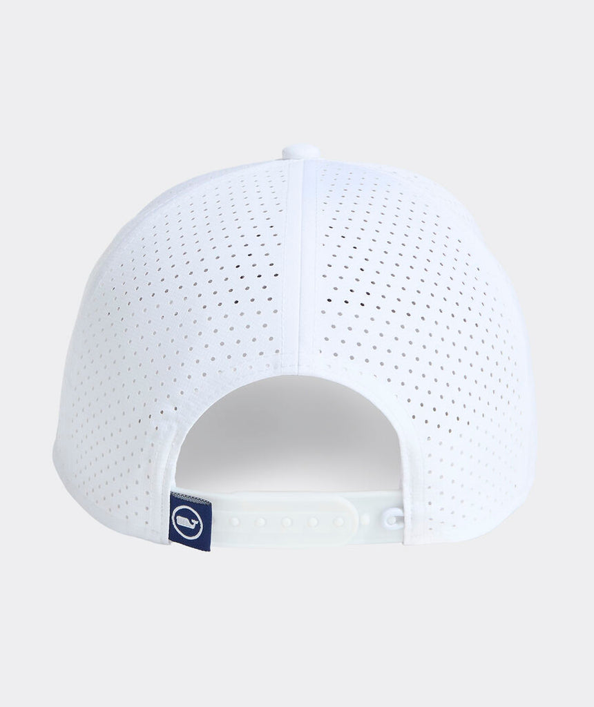 Vineyard Vines Whale Dot Perforated Flat Brim Trucker Hat
