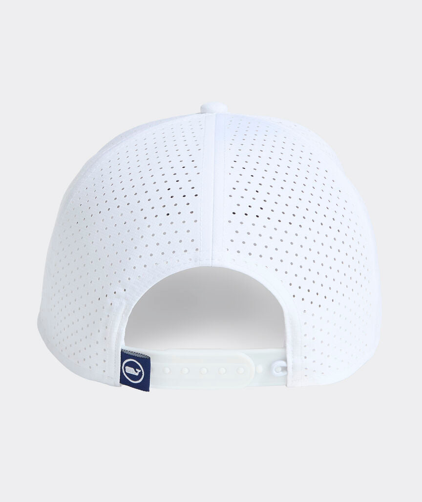 Vineyard Vines Whale Dot Perforated Flat Brim Trucker Hat