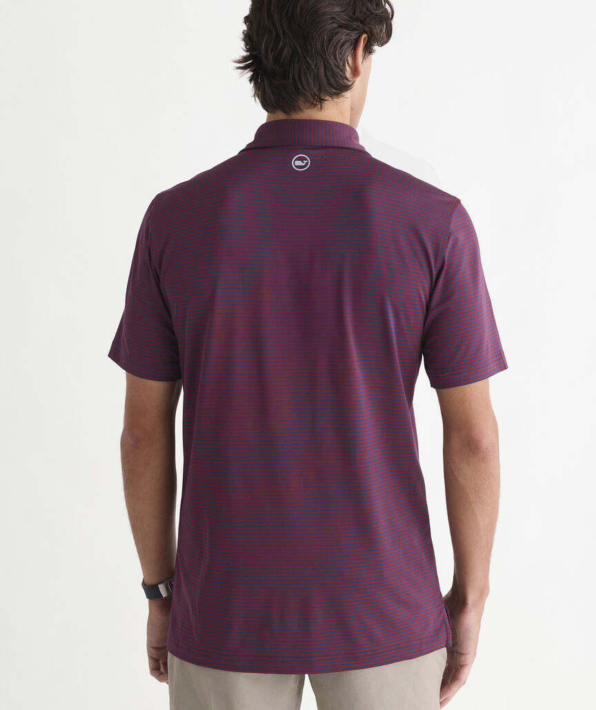 Vineyard Vines Performance Bradley Stripe Sankaty Polo