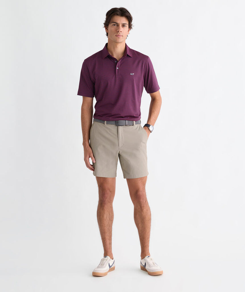 Vineyard Vines Performance Bradley Stripe Sankaty Polo