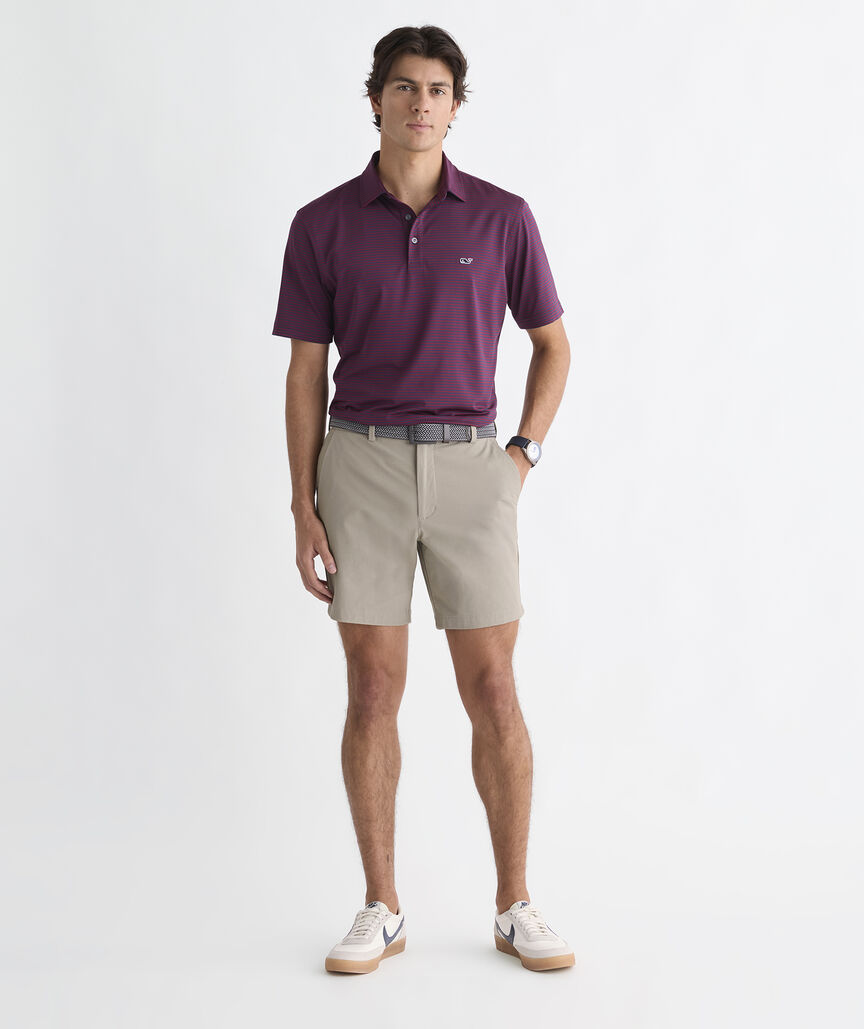 Vineyard Vines Performance Bradley Stripe Sankaty Polo