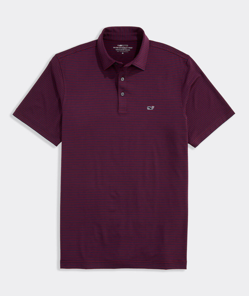 Vineyard Vines Performance Bradley Stripe Sankaty Polo