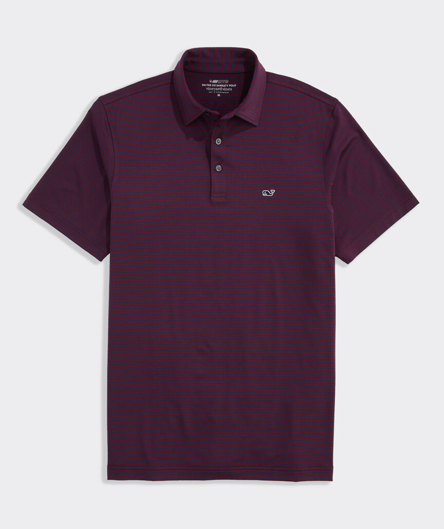 Vineyard Vines Performance Bradley Stripe Sankaty Polo