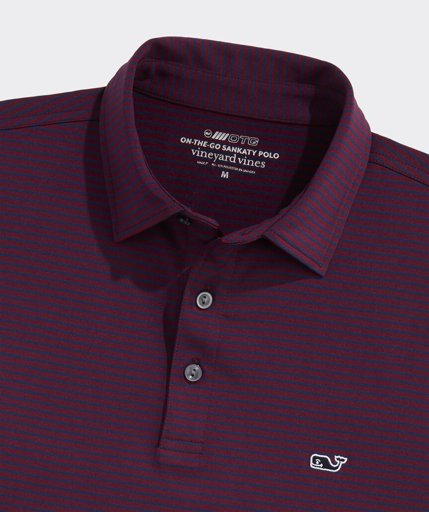 Vineyard Vines Performance Bradley Stripe Sankaty Polo