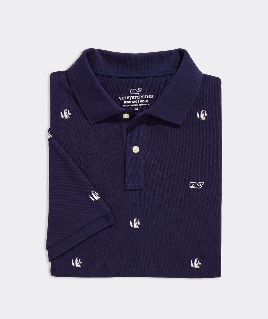 Vineyard Vines Novelty Embroidered Heritage Pique Polo