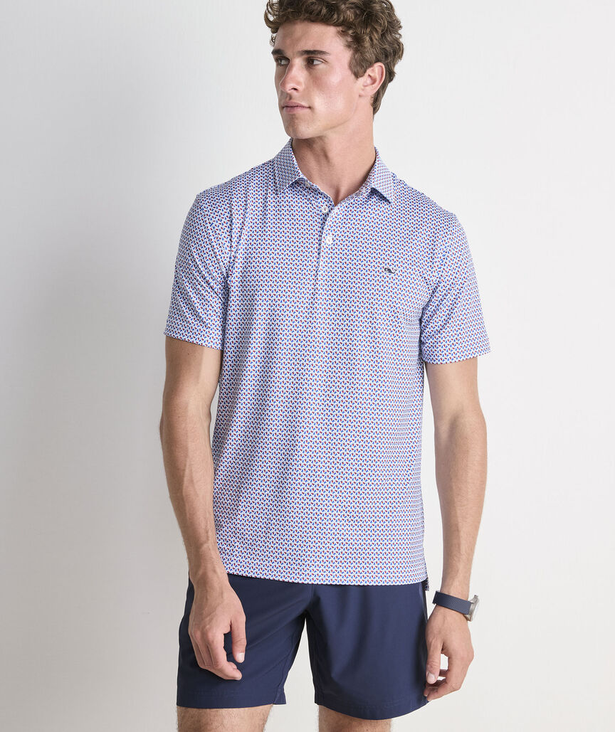 Vineyard Vines Printed Sankaty Performance Polo