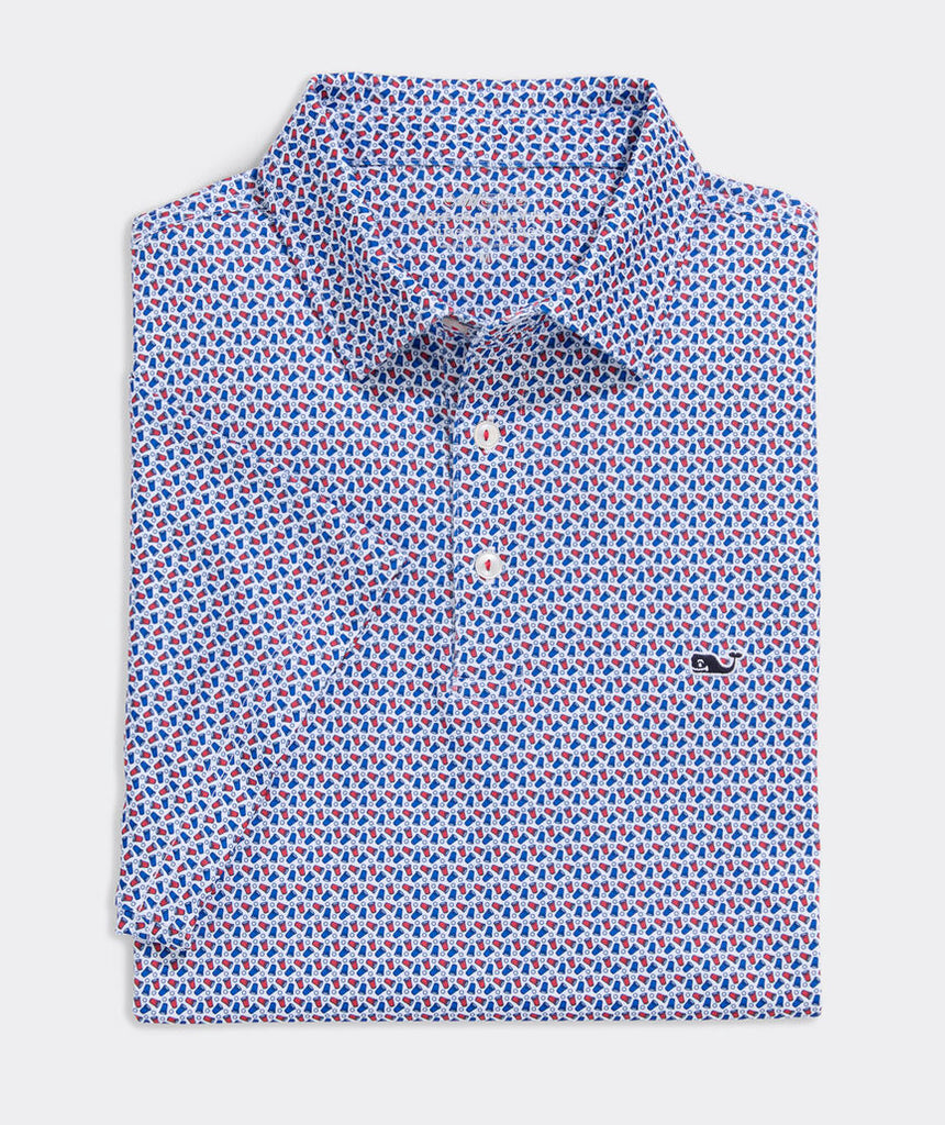 Vineyard Vines Printed Sankaty Performance Polo