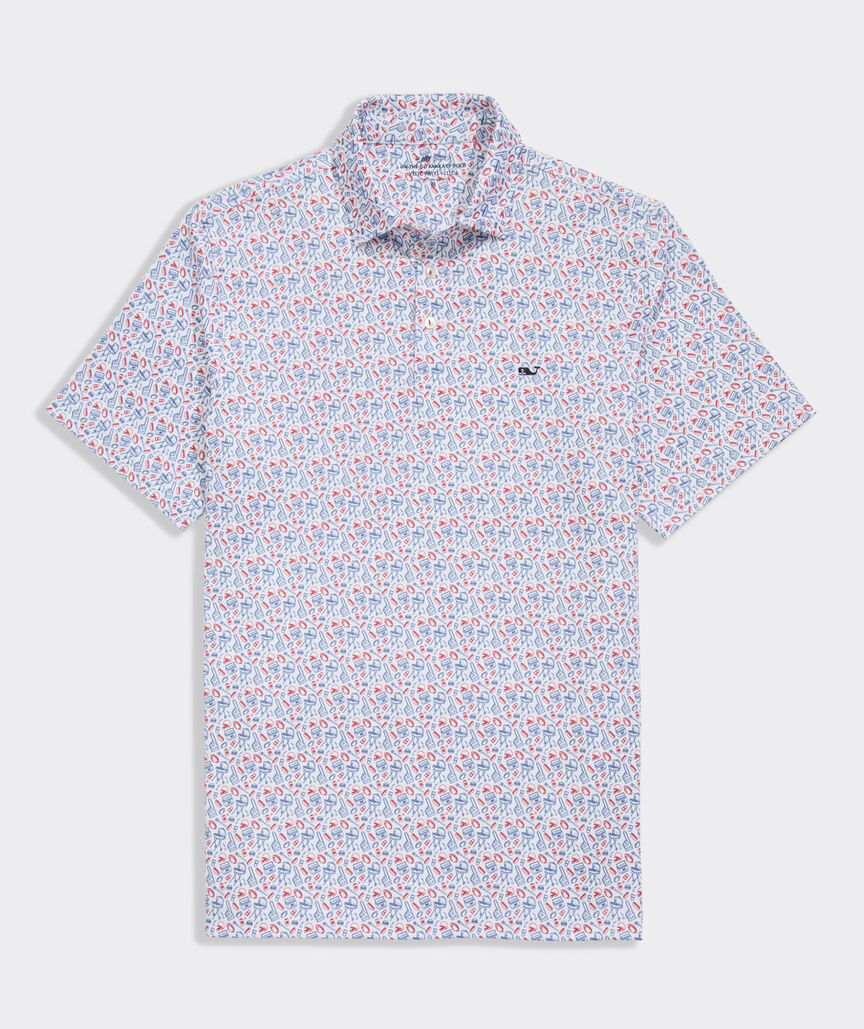 Vineyard Vines Printed Sankaty Performance Polo