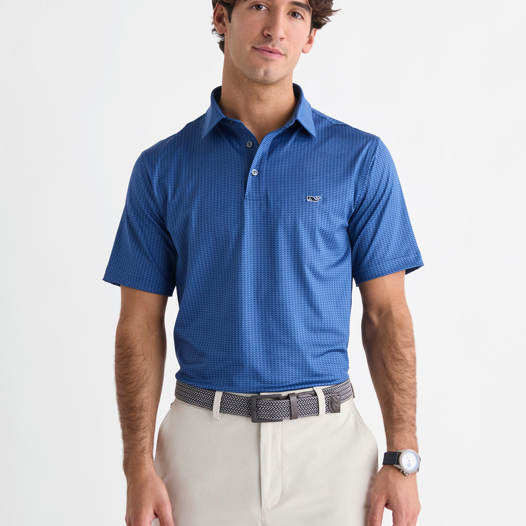 Vineyard Vines Performance Printed Sankaty Polo