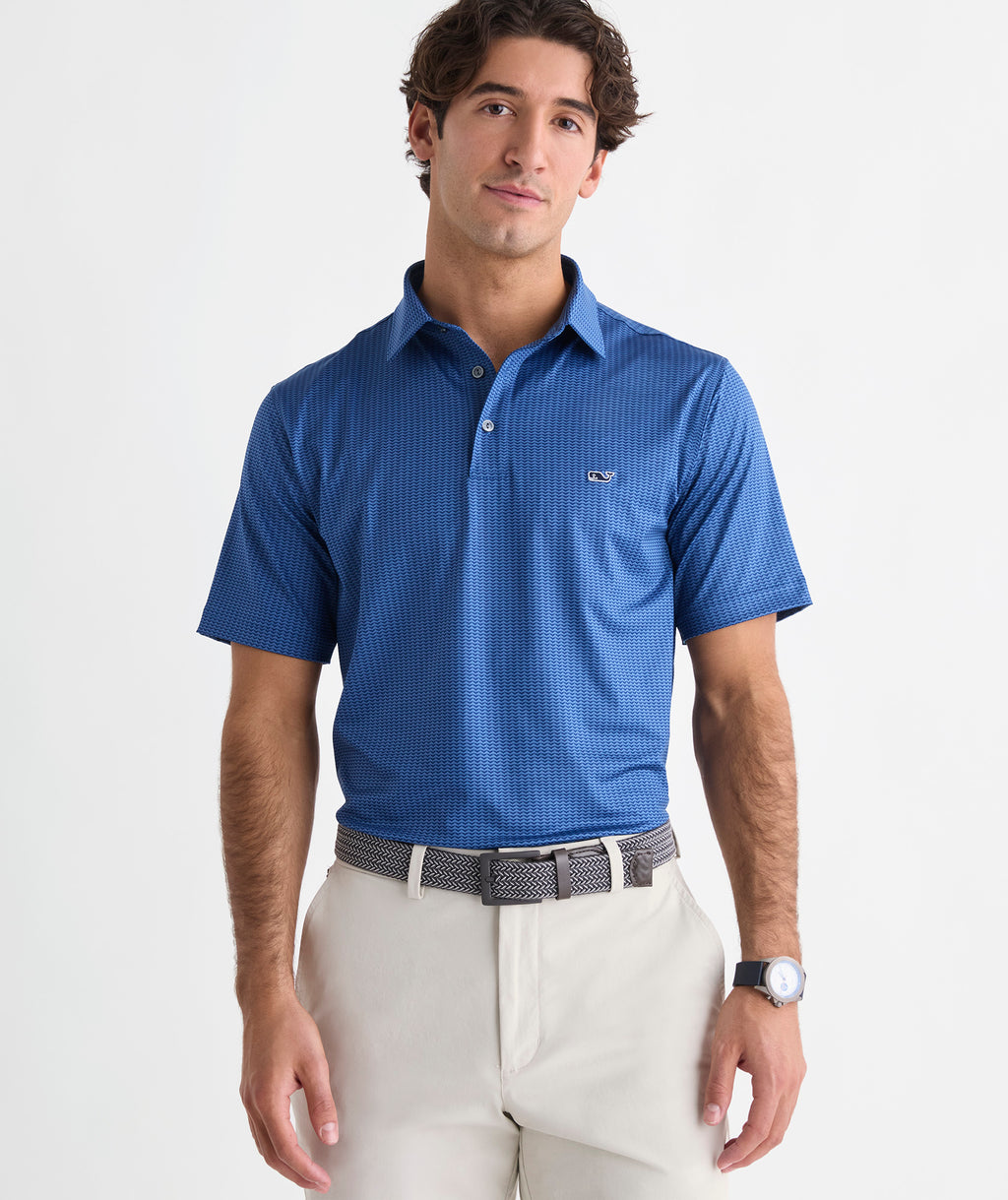 Vineyard Vines Performance Printed Sankaty Polo