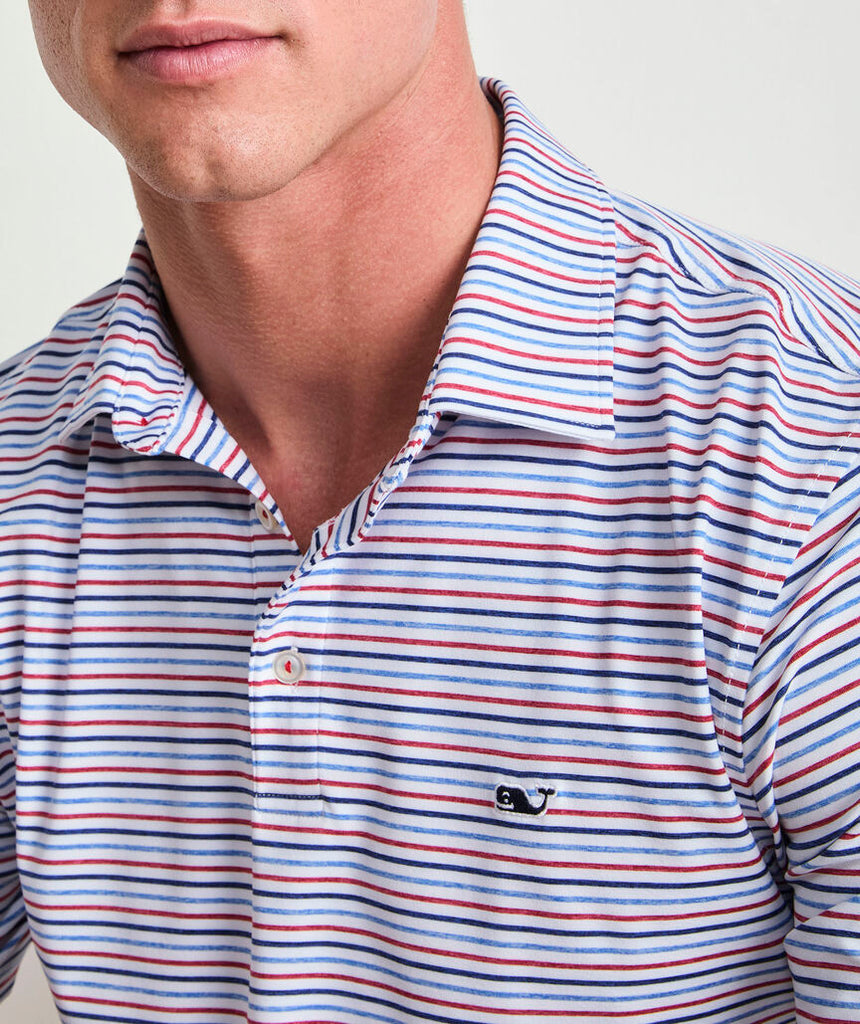 Vineyard Vines Bradley Stripe Sankaty Polo