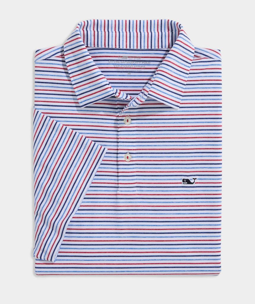 Vineyard Vines Bradley Stripe Sankaty Polo