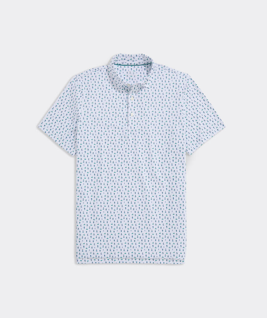 Vineyard Vines Printed Palmero Performance Polo