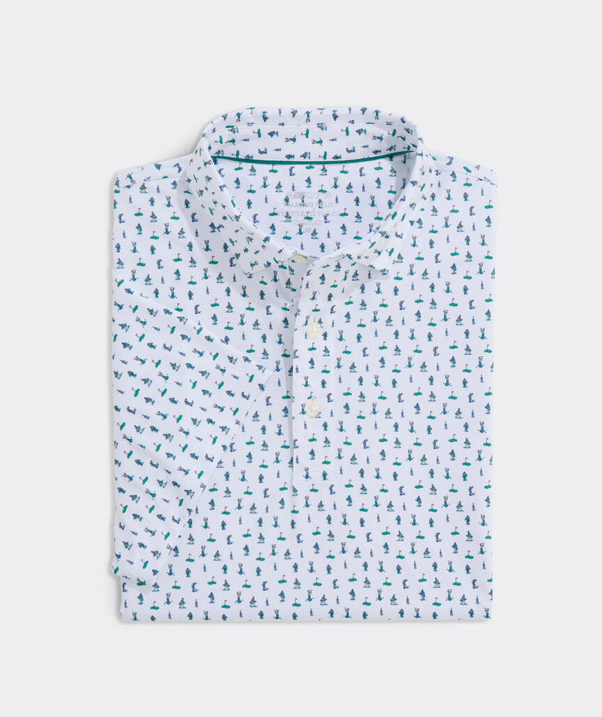 Vineyard Vines Printed Palmero Performance Polo