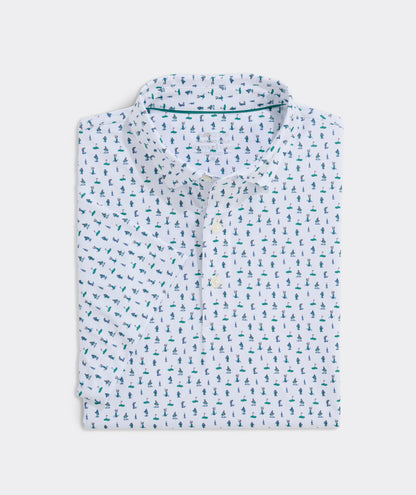 Vineyard Vines Printed Palmero Performance Polo