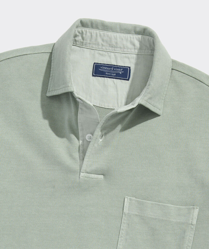 Vineyard Vines Lived-In Long-Sleeve Pique Polo