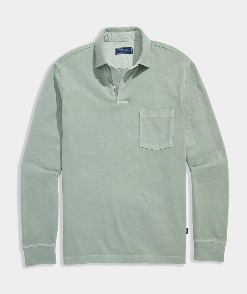 完売品 Wooyoungmi Long Sleeve Patch Polo Johnny Collar Long Sleeve Polo – ISAIA Napoli