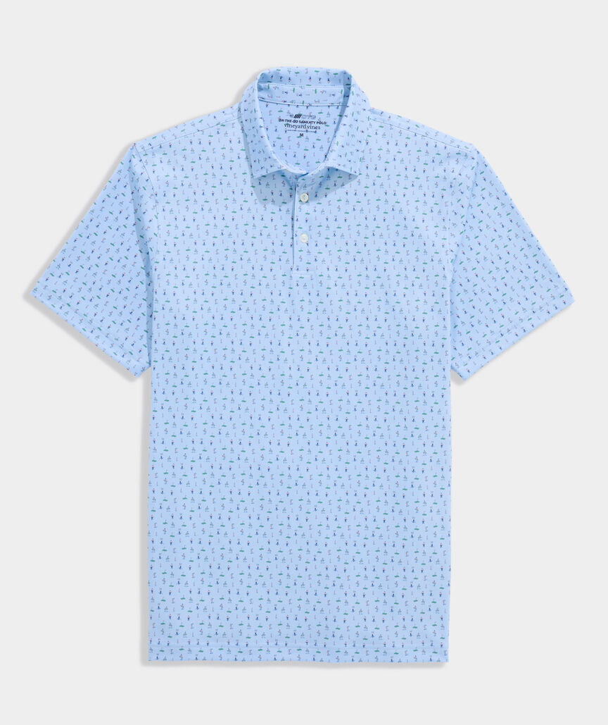 Vineyard Vines Golf Printed Sankaty Performance Polo