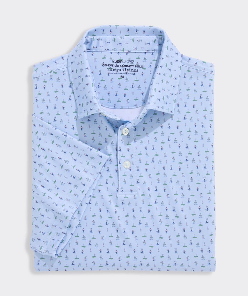 Vineyard Vines Golf Printed Sankaty Performance Polo
