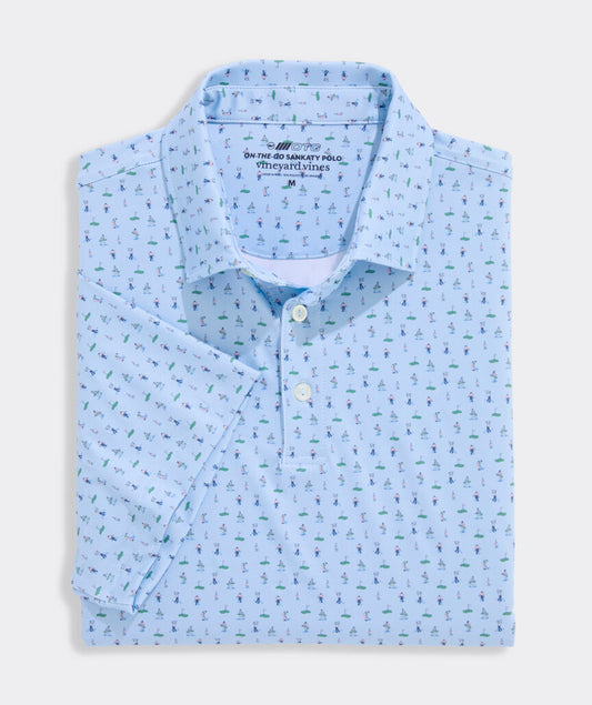 Vineyard Vines Golf Printed Sankaty Performance Polo
