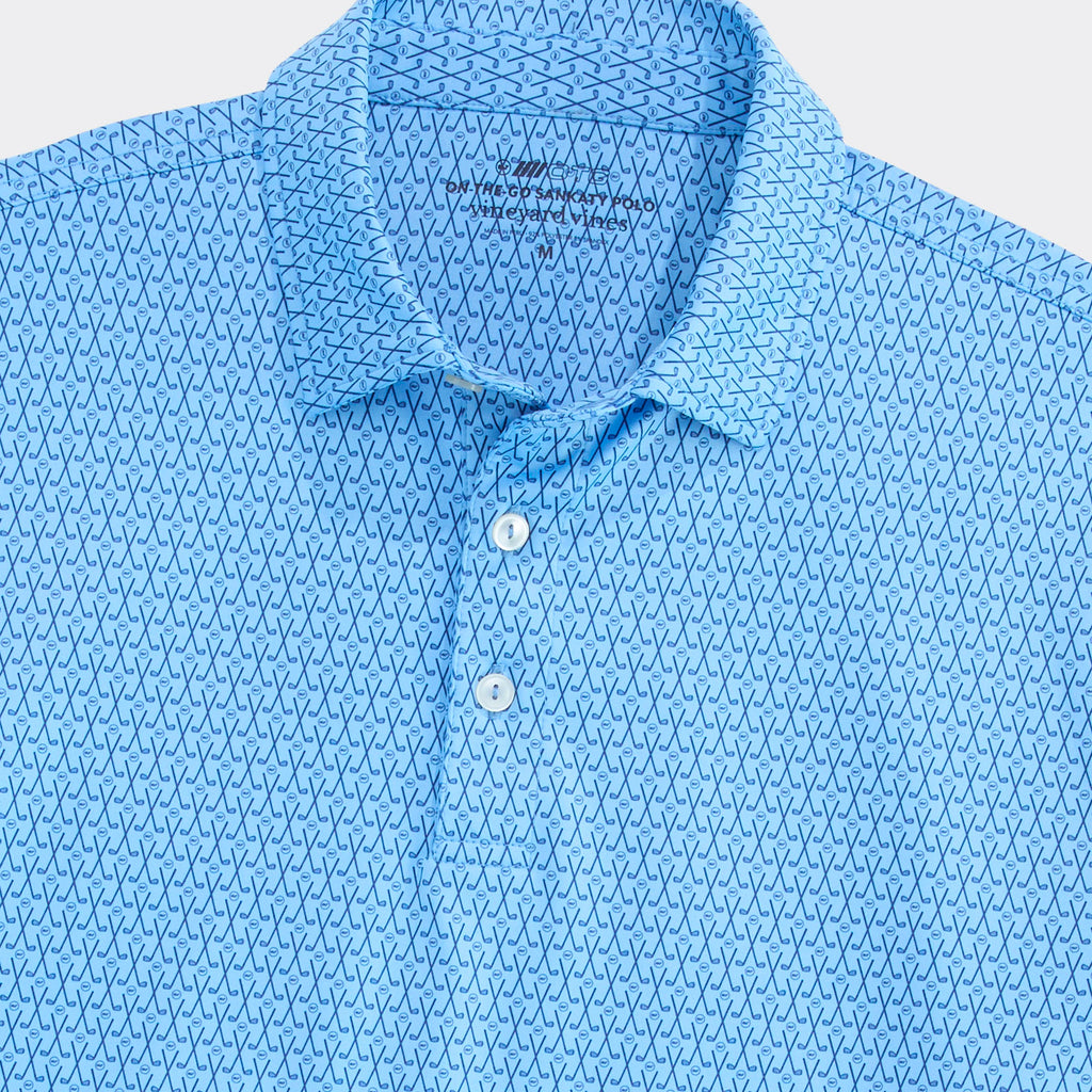 Vineyard Vines Golf Printed Sankaty Performance Polo