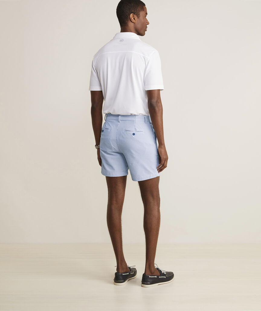 Vineyard Vines 7 Inch On-The-Go Seersucker Shorts