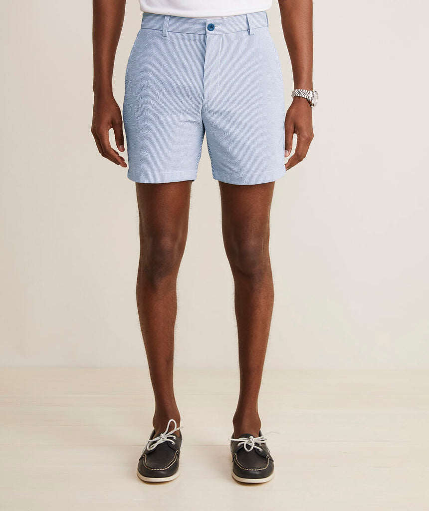 Vineyard Vines 7 Inch On-The-Go Seersucker Shorts