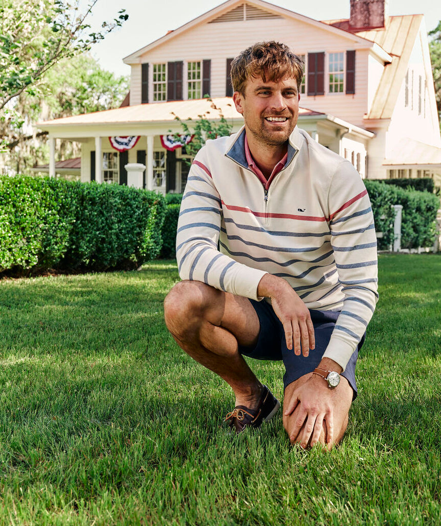 Vineyard Vines Breton Stripe Saltwater Quarter-Zip